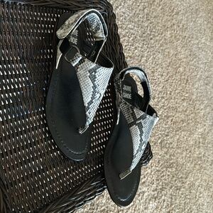 Jane and the Shoe grey snake sandals.